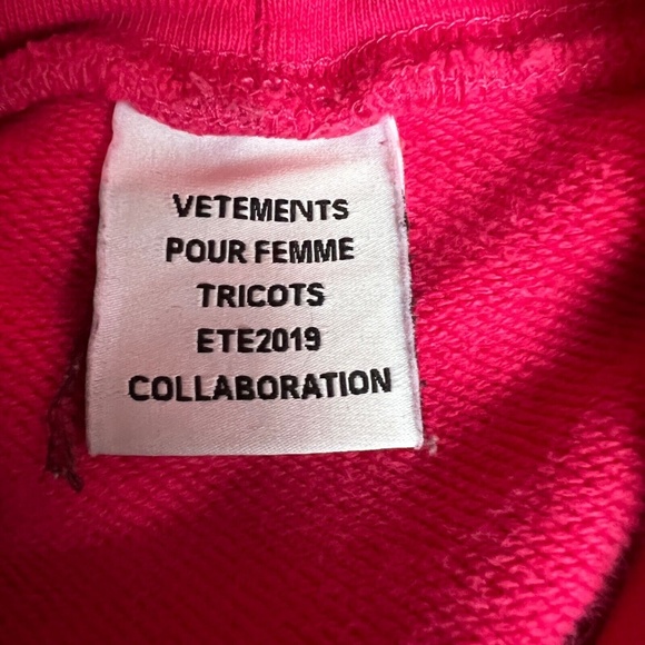 Vetements Pour Femme Tricots X Ete2019 Hoodie Pink Cartoons Sz L Demna Gvasalia - Picture 6 of 14